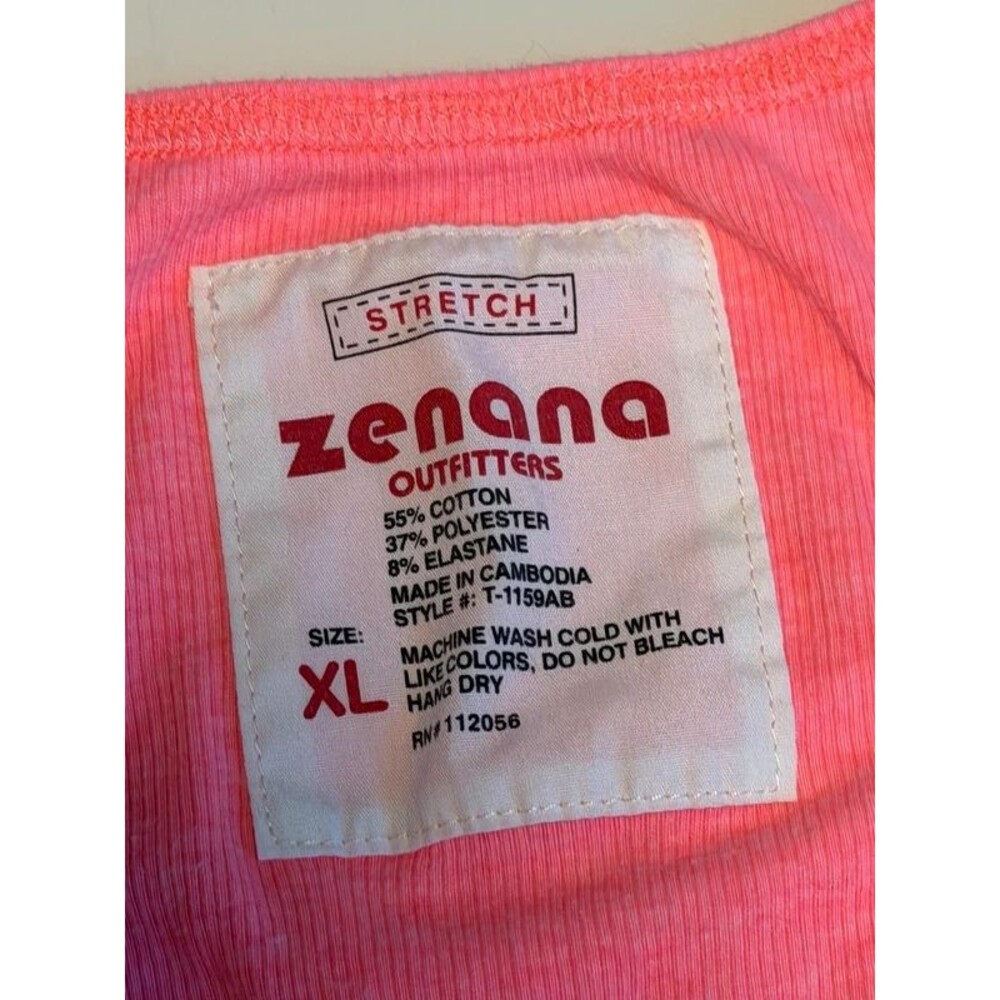 Zenana Barbie hot pink racerback tank top size XL - Picture 3 of 7